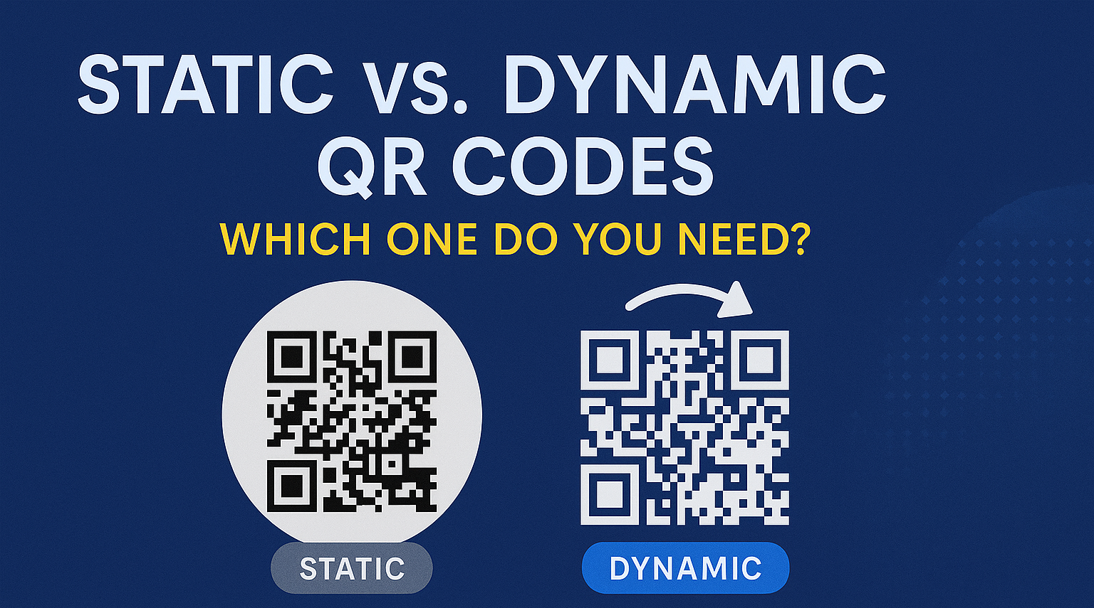 Two phones showing static vs dynamic